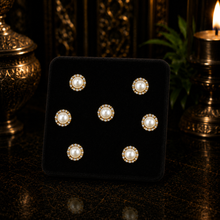 Load image into Gallery viewer, Round Peral and Gold Bindis 5-Pack
