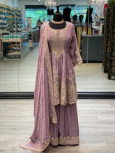 Load image into Gallery viewer, Lilac Peplum Suit