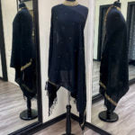 Load image into Gallery viewer, Embroidered Black Shawl