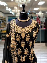 Load image into Gallery viewer, Black Georgette Anarkali