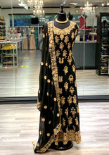 Load image into Gallery viewer, Black Georgette Anarkali