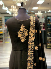 Load image into Gallery viewer, Black Georgette Anarkali