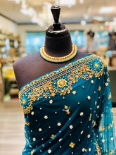 Load image into Gallery viewer, Vibrant Green Saree