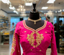 Load image into Gallery viewer, Fuchsia And Grey Saree