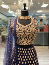 Load image into Gallery viewer, Embroidered Navy Blue