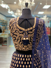 Load image into Gallery viewer, Embroidered Navy Blue