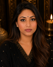 Load image into Gallery viewer, Round Black and Gold Bindis 5-Pack
