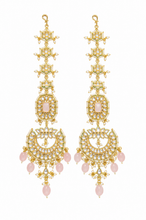 Load image into Gallery viewer, Blush Pink Kundan Earrings
