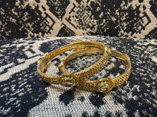Load image into Gallery viewer, Gold Rhinestone Bangles
