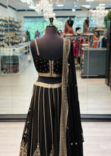 Load image into Gallery viewer, Midnight Noor Lehenga
