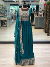 Load image into Gallery viewer, Teal Green Casual Anarkali

