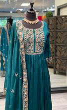 Load image into Gallery viewer, Teal Green Casual Anarkali
