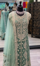 Load image into Gallery viewer, Turquoise Green Jacket Anarkali
