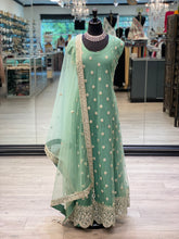 Load image into Gallery viewer, Turquoise Green Jacket Anarkali
