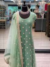 Load image into Gallery viewer, Turquoise Green Jacket Anarkali
