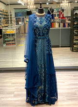 Load image into Gallery viewer, Prussian Blue Anarkali
