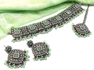 Oxidized Coloured Necklace
