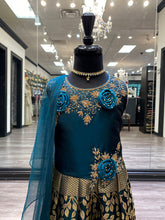 Load image into Gallery viewer, Girls Tia Turquoise Anarkali

